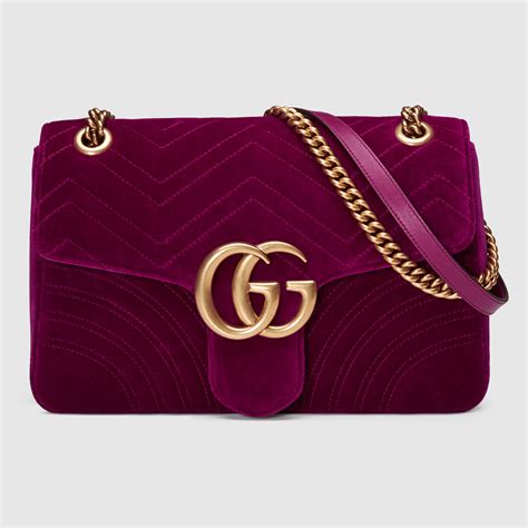 velvet gucci bag grey|gucci velvet bag marmont.